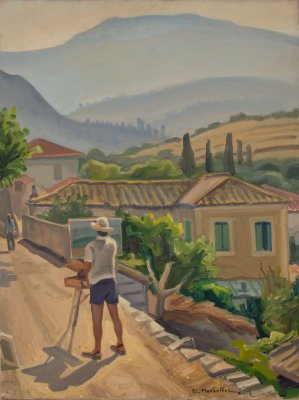 Kefalonia Painting (Kounadis) — Oil painting, Canvas, 46.00×61.00cm — Theodoros Markellos